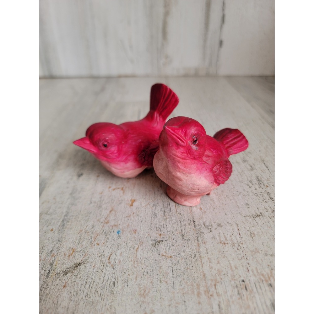 Vintage bird potholders red cardinal garden accessory‎ set Xmas decor figure